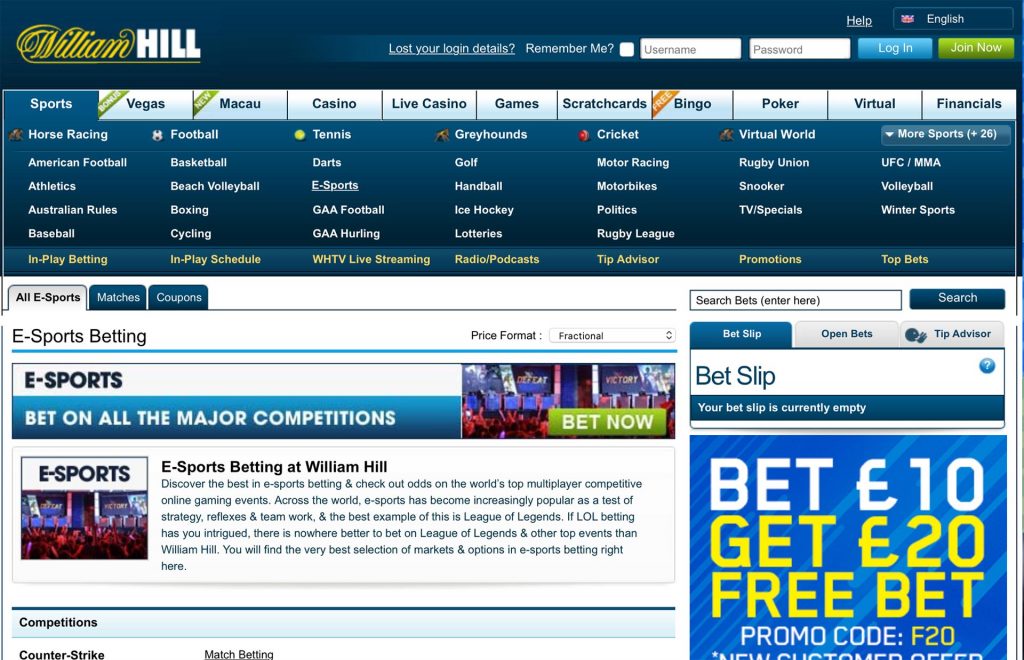 William Hill Website Review