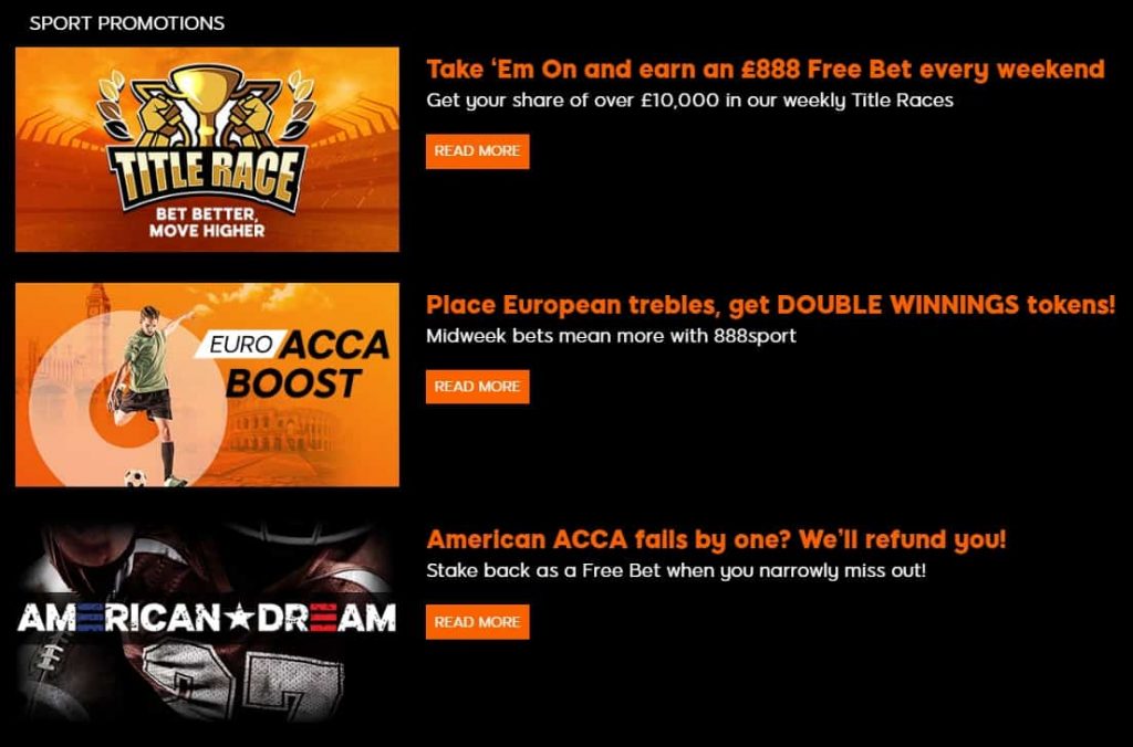 888 Sport Betting Offers & Promotions